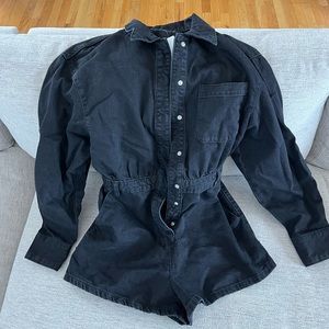 NEW Zara Black Jean Romper